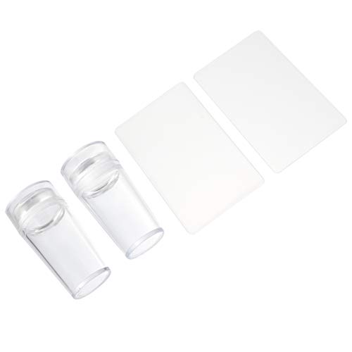 DEARMAMY 4stücke Teiliges Nagelkunst-stempel Leeren Platten Maniküre Werkzeugen Für Diy Polnischen Kit Inklusive Nageldruckvorlagen Und Transparenter Versiegelung von DEARMAMY