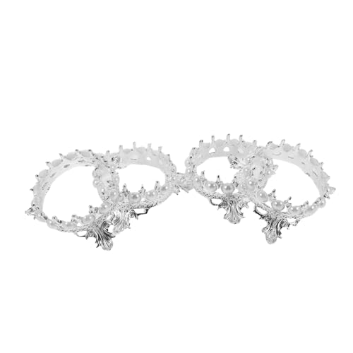 DEARMAMY 4 Stück Teiliges Nagelpinsel-organizer Eleganter Vintage Stifthalter mit Perlenverzierung Multifunktionaler Nagel Makeup-pinselhalter für Schreibtisch und Maniküre-station von DEARMAMY