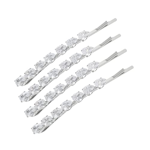 DEARMAMY 4 Stück Teiliges Zirkonia Haarspangen für Damen Haarklammern mit Strass für Hochzeiten Partys und Alltägliche Outfits Leicht und Langlebig für Verschiedene Frisuren von DEARMAMY