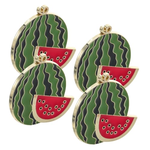 DEARMAMY 4 Stück Wassermelonen Broschen aus Zinklegierung Cartoon Anstecknadeln für Kleidung Strickjacken Rucksäcke Partyfrucht Schmuck Modische Pins von DEARMAMY