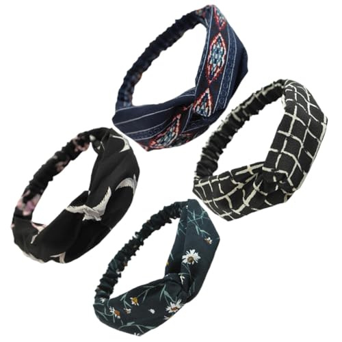 DEARMAMY 4 Stück elastisches Stirnband kreative Haarbänder Sporthaarzubehör Haarband Sport laufende Kopfbedeckung Sportstirnband laufende Stirnbänder von DEARMAMY