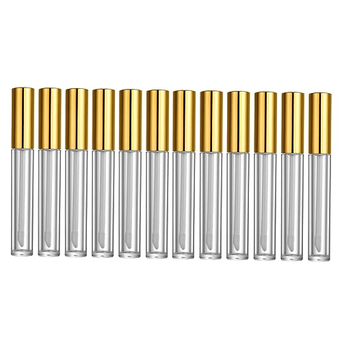 DEARMAMY 40 Stück Leere Lip Gloss Röhrchen Nachfüllbare Kosmetikbehälter Tragbare Lippenbalsam Tuben für DIY Make Up und Reise mit Abdeckung gegen Auslaufen von DEARMAMY