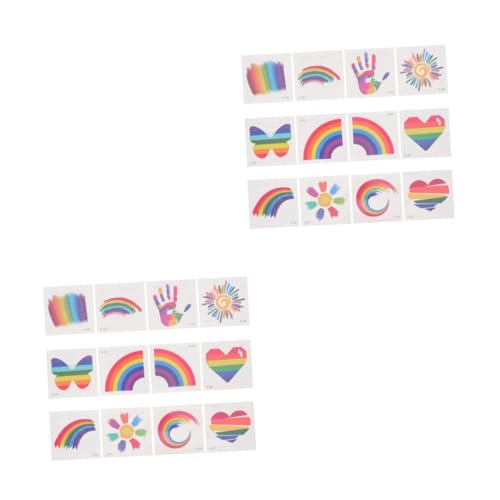 DEARMAMY 48 Stck Teiliges Regenbogen Gesichtssticker Temporäre Körper Tattoos mit Farbverlauf Wasserfest Hautfreundlich Lgbtq Pride Aufkleber für Festival Party Parade DEARMAMY 48 Stck Teiliges Regenbogen Gesichtssticker Temporäre Körper Tattoos mit Farbverlauf Wasserfest Hautfreundlich Lgbtq Pride Aufkleber für Festival Party Parade von DEARMAMY