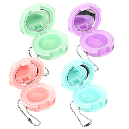 DEARMAMY 4 Stück Leere Make Up Lidschattenpalette Kompakte Lippenstift Aufbewahrung Reise Kosmetiketui für Damen Leerer Puderbehälter für Kosmetikproben von DEARMAMY