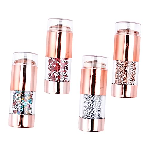 DEARMAMY 4Stücke Teiliges Nagelkunst Stempel mit Doppeltem Kopf Maniküre Werkzeug für Designs für Anfänger und DIY Nageldesigns Buntem Stempelkissen von DEARMAMY