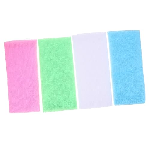 DEARMAMY 4Stücke Teiliges Peeling Körperwäscher Handtuch Rückenschrubber Aus Weichem Für Luxuriöses Duscherlebnis Schnell Trocknend Und Super Saugfähig von DEARMAMY
