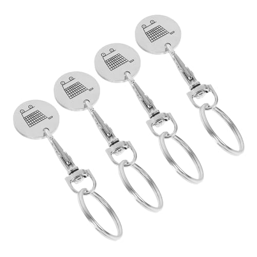 DEARMAMY Shoing Trolley Schlüsselanhänger 4er-Set Edelstahl Shoing Cart Token Quarter Holder Schlüsselanhänger Mini-einkaufswagen-zubehör Für Den Täglichen Komfort DEARMAMY Shoing Trolley Schlüsselanhänger 4er-Set Edelstahl Shoing Cart Token Quarter Holder Schlüsselanhänger Mini-einkaufswagen-zubehör Für Den Täglichen Komfort von DEARMAMY