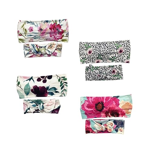 DEARMAMY 4paar Druck Stirnbänder Für Damen Mädchen Junge Mädchen Haarschmuck Mit Haarring Pleuche Haarring Europäisch-amerikanischer Stil von DEARMAMY