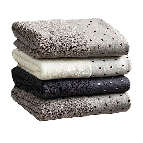 DEARMAMY 4stücke Baumwolle Handtuch Für Gesicht Und Bad Hautfreundliches Waschlappen Aus Reiner Baumwolle Als Badezimmerzubehör Für Zuhause von DEARMAMY