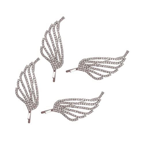 DEARMAMY 4stücke Engelsflügel Haarspangen Mit Strass Für Frauen Flügelclip Als Haarnadel Für Hochzeiten Und Geburtstage Süßes Accessoire Für Partys Und Kostüme von DEARMAMY