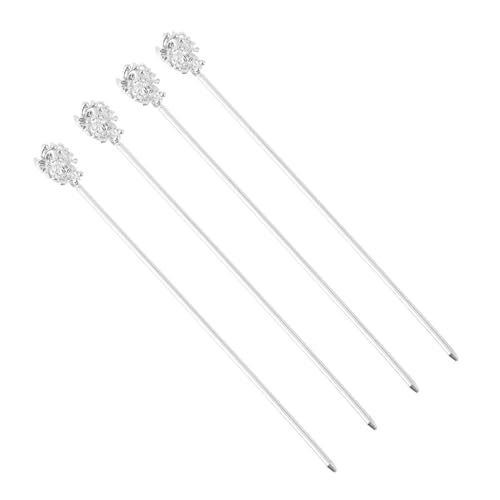DEARMAMY 4stücke Haarstab Für Frauen Haarstäbchen Für Mädchen Chinesischer Haarstab Chinesische Haarnadel Kupfer Blumen Stil Haar Brötchen Halter von DEARMAMY
