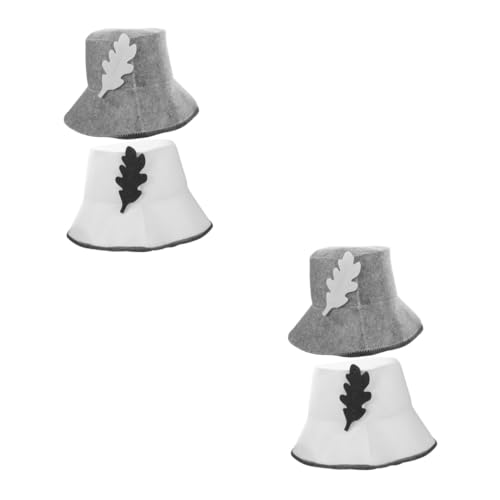 DEARMAMY 4stücke Sauna Hüte Filz Für Damen Und Atmungsaktive Badehaube Für Sauna Und Dampfbad Schützt Haar Und Kopf Vor Hitze Und Trockenheit von DEARMAMY