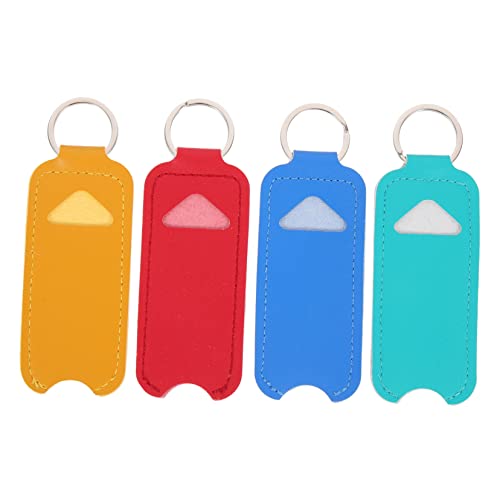 DEARMAMY 4stücke Schlüsselanhänger Design Lippenstifthalter Organizer Tasche Kosmetiktasche Hülle Lippenstifthülle Haltertasche Kleiner Winziger Makeup Tasche von DEARMAMY