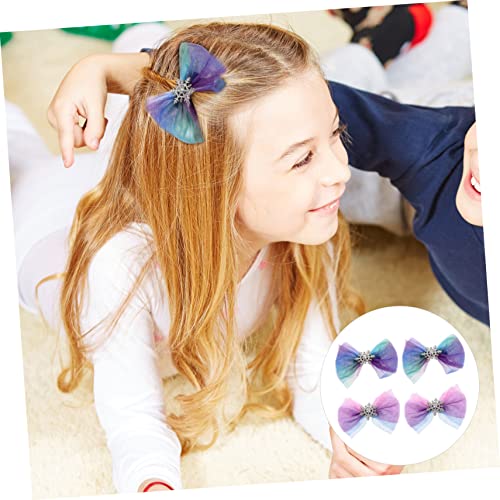 DEARMAMY 4stücke Schneeflocke Weihnachten Haarnadeln Bogen Haarspangen Aus Strapazierfähigem Material Für Frauen Haarzubehör von DEARMAMY