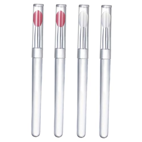 DEARMAMY 4stücke Silikon Lippenpinsel Für Lippenstift Mehrzweck-make-up-tool Tragbar Für Frauen Lidschattenapplikator Professionelle Anwendung Gleichmäßige Lippenfarbe von DEARMAMY