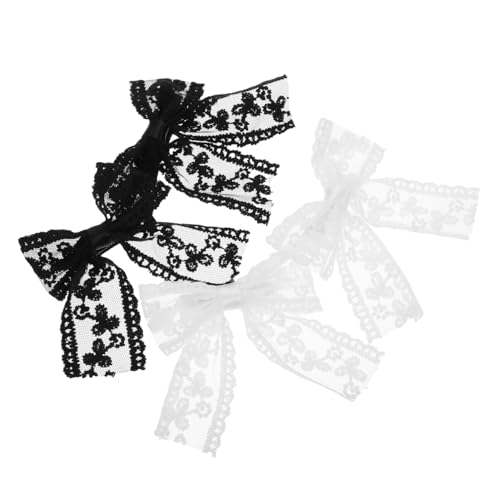 DEARMAMY 4stücke Spitzenschleifenclip Für Damen Weißer Schleife Fürs Haar Haarnadel Mit Schleife Und Temperament Langer Haarschleifenclip Aus Spitze DEARMAMY 4stücke Spitzenschleifenclip Für Damen Weißer Schleife Fürs Haar Haarnadel Mit Schleife Und Temperament Langer Haarschleifenclip Aus Spitze von DEARMAMY