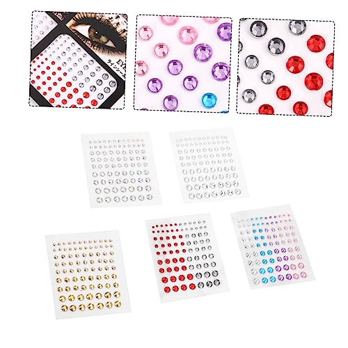 DEARMAMY 5blätter Acryl Strass Sticker Für Gesicht Dekoration Body Strass Aufkleber Mit Selbstklebendem Design Gems Sticker Für Diy Projekte Karten Handyhüllen Etc von DEARMAMY