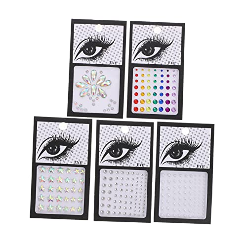 DEARMAMY 5 Blätter Gesicht Edelsteine Aufkleber Set Selbstklebende Strasssteine für Make Up Hautfreundliche Dekoration für Festivals Partys Halloween Diy Körperkunst DEARMAMY 5 Blätter Gesicht Edelsteine Aufkleber Set Selbstklebende Strasssteine für Make Up Hautfreundliche Dekoration für Festivals Partys Halloween Diy Körperkunst von DEARMAMY