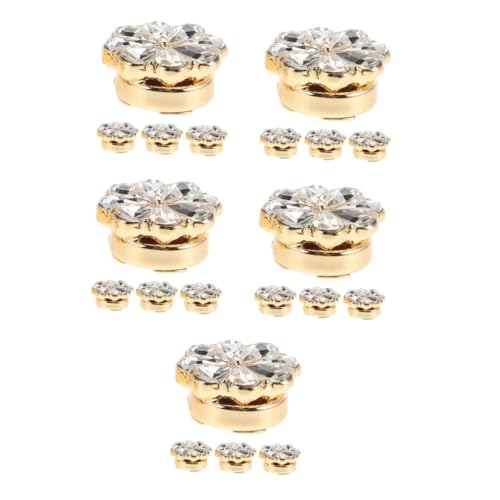 DEARMAMY 5 Sätze Blumen-manschettenknöpfe Süße Haarspangen Für Frauen Anzugkragendekoration 2025 Charms Für Kleine Ornamente Abschlussfeier 2025 Mit Quasten Legierung Golden 4 Stück * 5 von DEARMAMY