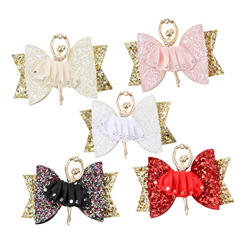 DEARMAMY 5 Stück Ballettmädchen Haarnadeln Glänzende Puder Haarnadeln Strass Haarschmuck für Kinder Haarspangen Haarzubehör von DEARMAMY