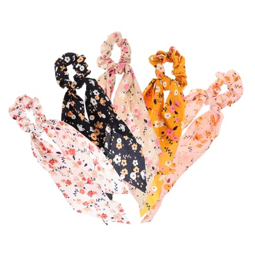 DEARMAMY 5 Stück Big Bow Hair Ring Haarbänder Haarschmuck Für Damen Haargummis Für Mädchen Extra Große Haargummis Mädchen Haarzubehör Haare Für Mädchen Elastisch Große Pferdeschwanzhalter von DEARMAMY