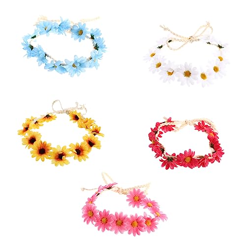 DEARMAMY 5 Stück Blumenkranz Haarband für Damen Teiliges Stirnband mit Sonnenblumen und Margeriten für Hochzeiten Partys und Fotoshootings Hautfreundliches Design für Allergiker DEARMAMY 5 Stück Blumenkranz Haarband für Damen Teiliges Stirnband mit Sonnenblumen und Margeriten für Hochzeiten Partys und Fotoshootings Hautfreundliches Design für Allergiker von DEARMAMY