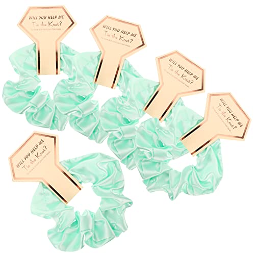 DEARMAMY 5stücke Teiliges Brautjungfern-haargummis Stilvolle Dehnbare Haarschmuck-ringe Für Frauen Als Hochzeitsgeschenk Für Junggesellinnenabschied Und Brauteltern von DEARMAMY