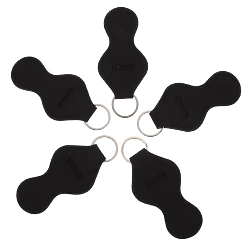 DEARMAMY 5 Stück Neopren Lippenstifthalter Schlüsselanhänger Tragbare Lippenstift Schutzhülle Mit Metallring Praktischer Lippenbalsam Organizer Für Reisen Und Alltag von DEARMAMY