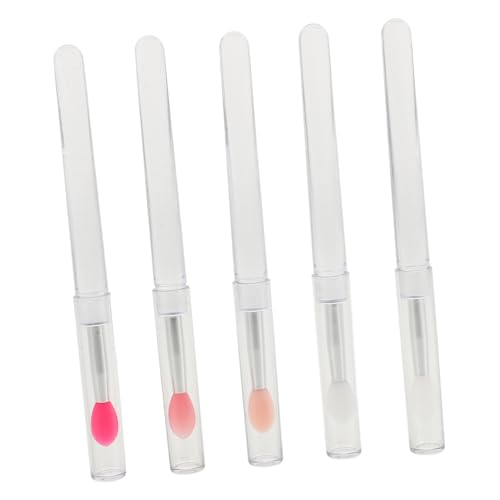 DEARMAMY 5stücke Silikon-lippenpinsel Wiederverwendbarer Applikator Für Lippenstift Und Lippenmasken Kompaktes Design Geeignet Für Lidschatten Und Glitzer Leicht Zu Transportieren von DEARMAMY