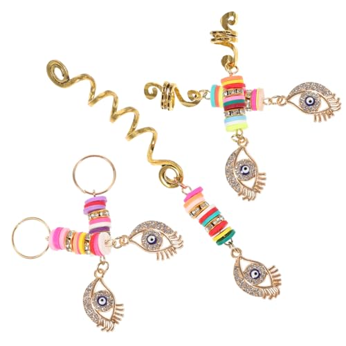 DEARMAMY 5 Stück Teiliges Haar Schmuck Dreadlock Ringe Flechtenschmuck für Kreative Frisuren Einzigartige Haaraccessoires für Dreads und Zöpfe für Partys und Besondere Anlässe von DEARMAMY