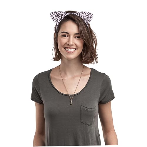 DEARMAMY 5 Stück Teiliges Leoparden Haarreifen mit Katzenohren Perfektes Haarschmuck Accessoire für Karneval Kostümpartys und Tierfeiern für Erwachsene von DEARMAMY