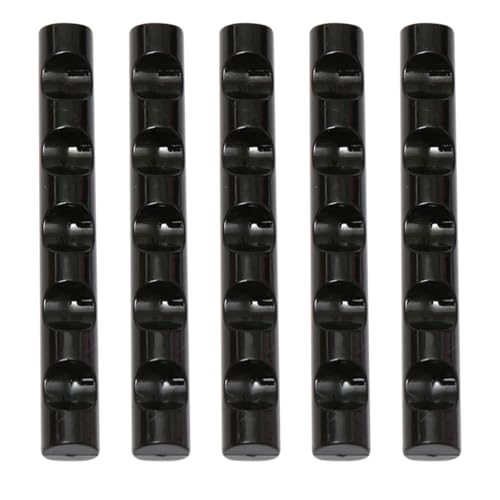 DEARMAMY 5 Stück Teiliges Nagelkunst Pinselhalter Nagelstift Organizer mit Fächern für Nagelstudios und Diy Anwendungen Schwarz von DEARMAMY