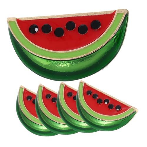 DEARMAMY 5 Stück Wassermelonen Broschen aus Legierung Niedliche Obst Pins für Revers Schal und Kleidung Anstecknadeln als für Damen und Herren von DEARMAMY