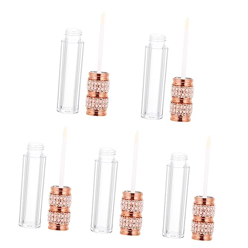 DEARMAMY 5 Stücke Leere Lipgloss-röhre Mit Glitzer-design Lippenstift-flasche Nachfüllbar Lip Balm Tube Für Lipgloss Lippenöl Kosmetik Anwendung von DEARMAMY