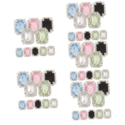 DEARMAMY 50 Stück Edelstein Schuhschnallen Schuhdekoration Hochzeit Party Gastgeschenk Strass Schuhanhänger Strass Schuhschmuck Schuhclips Schuhzubehör Clip Brautschuh Clip von DEARMAMY