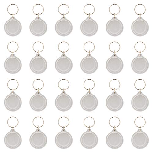 DEARMAMY Tragbares Acryl-Foto-schlüsselanhänger-Set 50-teilig Runde Rahmen Schlüsselanhänger Für Dekorative Accessoires von DEARMAMY