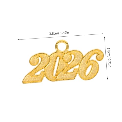 DEARMAMY 50stücke Quasten Anhänger Mit Abschlusskappe Jahreszahl Für Charms Anhänger Für Halsketten Armbänder Schmuckherstellung von DEARMAMY