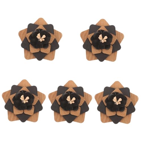 DEARMAMY 5st Ansteckbrosche Aus Holz Streamer Kaschmir Merch Ästhetische Raumdekoration Flagge Anstecknadeln Hochzeit Männer Stifte Strasssteine Dekorativ Gold Planke Ansteckblume Stoff von DEARMAMY