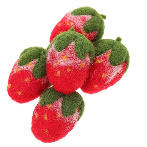 DEARMAMY Erdbeer-accessoires-set 5-teilig Filz-haarnadeln Für Haarspangen Stirnbänder von DEARMAMY