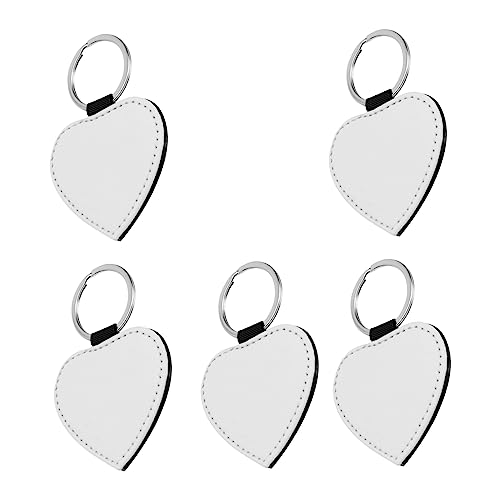 DEARMAMY 5st Schlüsselanhänger Mit Wärmeübertragung Plüsch Auto-schlüsselanhänger Schlüsselorganisator Herz Film Kette Netter Schlüsselbund Auto Schlüssel Halter Armbänder Pu-Leder von DEARMAMY