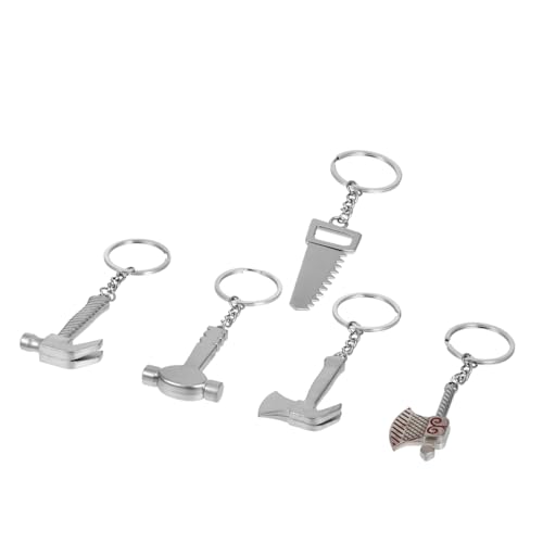 DEARMAMY 5st Werkzeug-schlüsselanhänger Mini- Miniatur Auto-schlüsselanhänger Für Männer Autoteile Schlüsselanhänger Taschen-Multitool Auto Multitool Wallet-Tool Zinklegierung von DEARMAMY