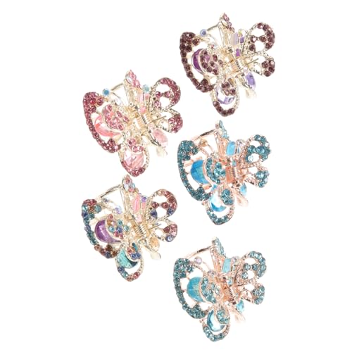 DEARMAMY 5stücke Mini Rhinestone Haarklammer Aus Legierung Junge Mädchen Claw Clip Für Mädchen Rutschfeste Haarspangen Mit Interlocking Zähnen Für Alltag Und Besondere Anlässe von DEARMAMY