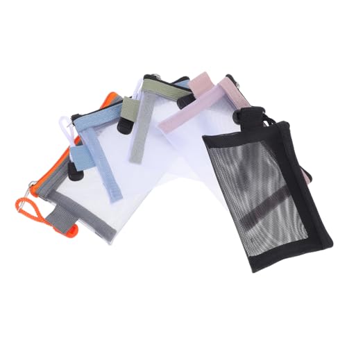 DEARMAMY 5stücke Mini-netztasche Mit Reißverschluss Kleine Make-up-Tasche Reise-Kosmetiktasche Hautpflege-Aufbewahrungstasche Tragbare Kulturtasche Für Damen Kosmetik-Organizer von DEARMAMY