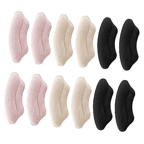 DEARMAMY 6 Paare Anti-Verschleiß-Aufkleber Fersenliner Kissen Fersenschutz Einsätze Knöchel Pads Einlagen für zu große Absätze Schuhabsatzgriffe Fersengriffe Wildlederimitat von DEARMAMY