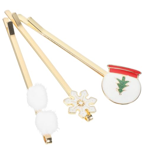 DEARMAMY 6 Stck Teiliges Weihnachts Haarspangen Set aus Metall Stabile Haarklammern mit Festem Weihnachtliches Design für Damen Geeignet für Dickes und Dünnes Haar bei Festen und Alltag von DEARMAMY