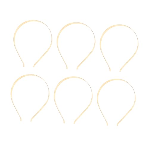 DEARMAMY 6stücke Metall Haarreif Für Frauen Einfacher Haarreif Aus Reinem Metall Goldenes Haarband Für Mädchen Diy Haarschmuck Unifarbenes Haarband von DEARMAMY