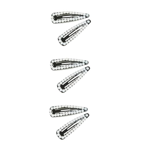 DEARMAMY 6 Stk Mädchen Snap-Clips Haarspangen Haarnadel Haarklammer Weiß von DEARMAMY