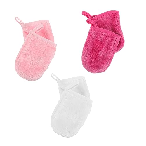 DEARMAMY 6 Stück Abschminkhandschuhe Reinigung Gesicht Handschuhe zum Abschminken waschen handtücher mikrofaser handtuch Make-up-Tücher Handschuh zum Abschminken feine Faser von DEARMAMY
