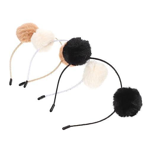 DEARMAMY 6 Stück Flauschige Haarbänder für Damen Rutschfeste Fleece Stirnbänder und Braun für Make Up Gesichtswäsche und Alltag von DEARMAMY
