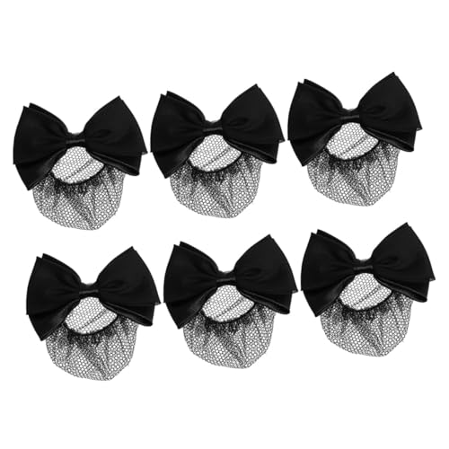 DEARMAMY 6 Stück Haarschmuck Schleife Für Haare Damen Haarknotenabdeckung Haarnetz Für Dutts Damen Haarnetze Ballett Haarnetz Haarknotennetz Für Krankenschwester Haarknotenabdeckung Netz von DEARMAMY
